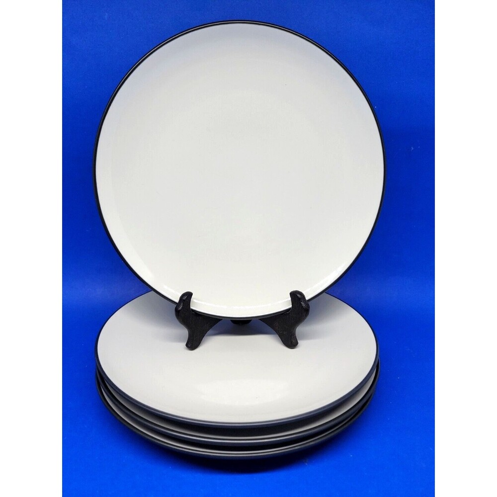 Noritake Colorwave Graphite Set Of 4 brown And Gray 8 1/4" Salad Plates GUC